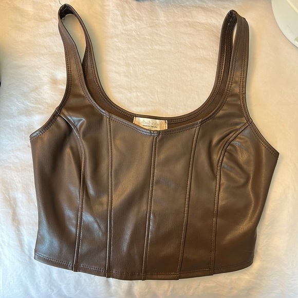 Altar’d State Brooklyn Leather Top - Picture 3 of 3